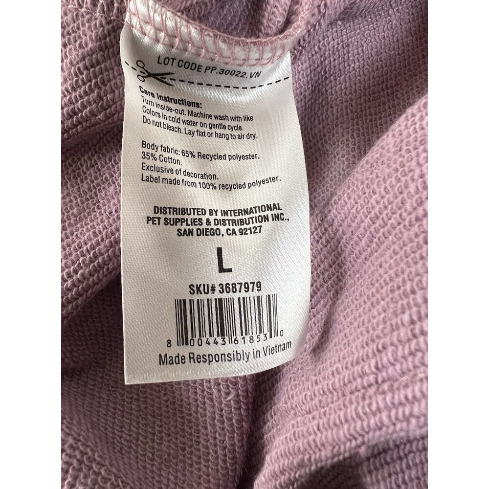 Reddy Dog Hoodie Large Mauve/Beige Pocket 17-19” - Picture 9 of 10